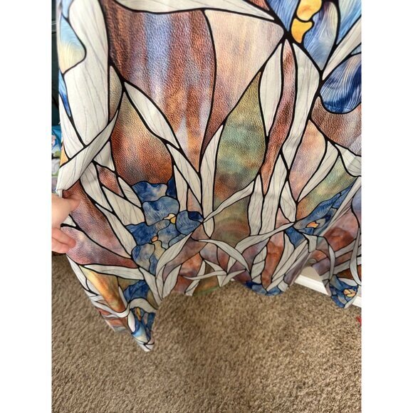 C.O.Z.Y. Womens Purple Dress Small sleeveless stain glass pockets maxi polyester - Picture 6 of 11